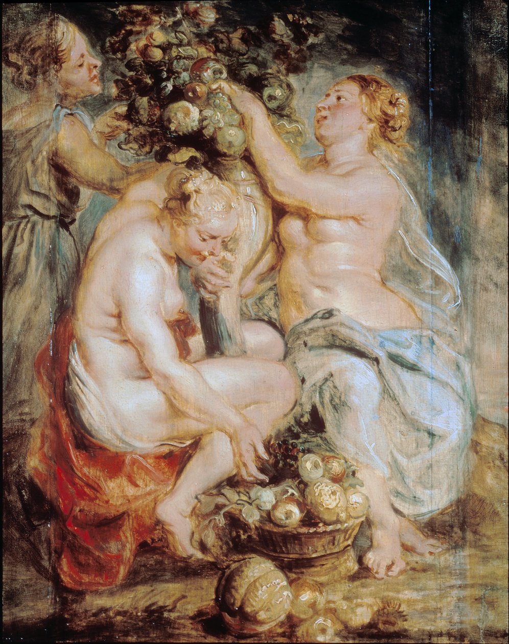 Ceres og to nymfer med et overflødighedshorn af Peter Paul Rubens