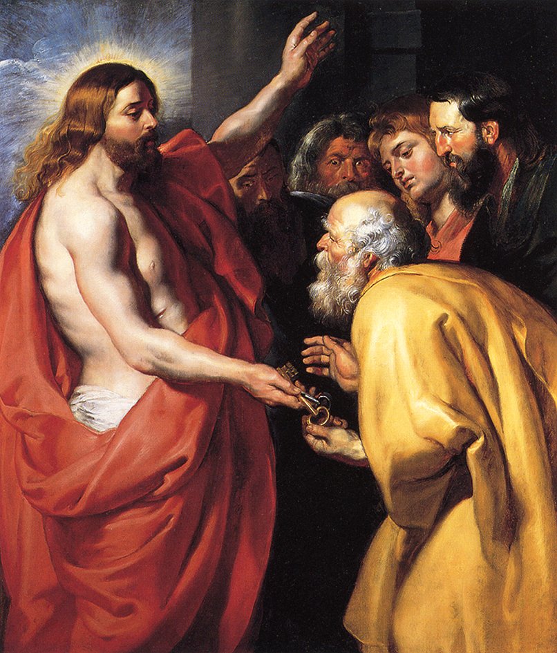 Kristus overgav nøglerne til Sankt Peter af Peter Paul Rubens