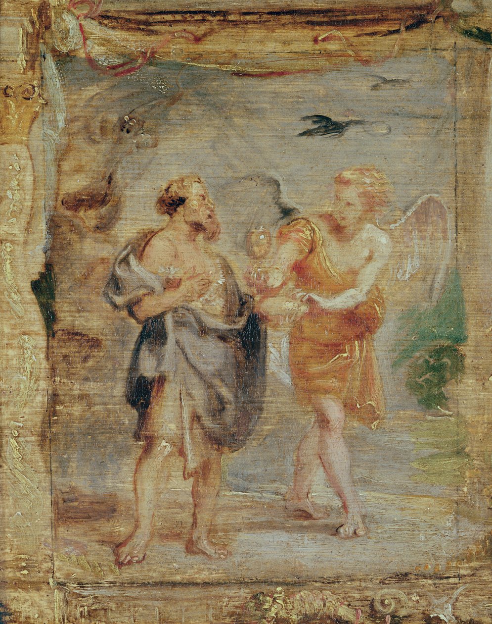 Elias modtager brød og vand fra en engel, ca. 1626-28 af Peter Paul Rubens
