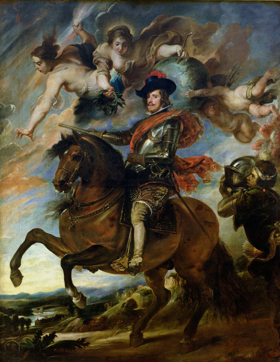 Rytterportræt af kong Filip IV af Spanien (1605-65) ca. 1645 af Peter Paul Rubens