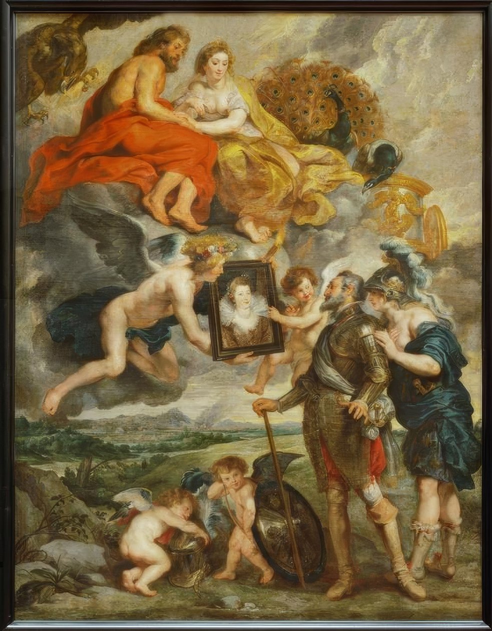 Henrik IV modtager portrættet af Maria de Medici af Peter Paul Rubens