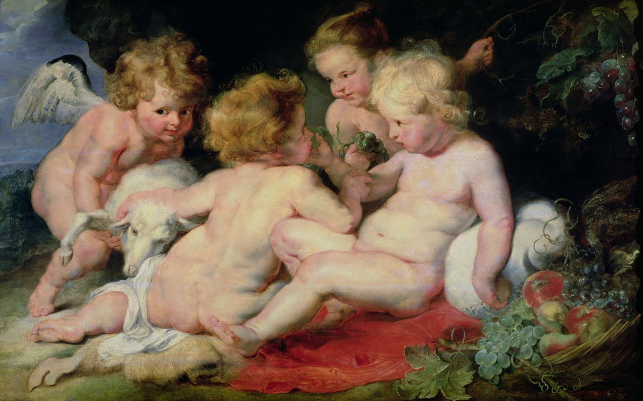 Spædbarnet Kristus med Johannes Døberen og to engle, 161520 (panel) af Peter Paul Rubens