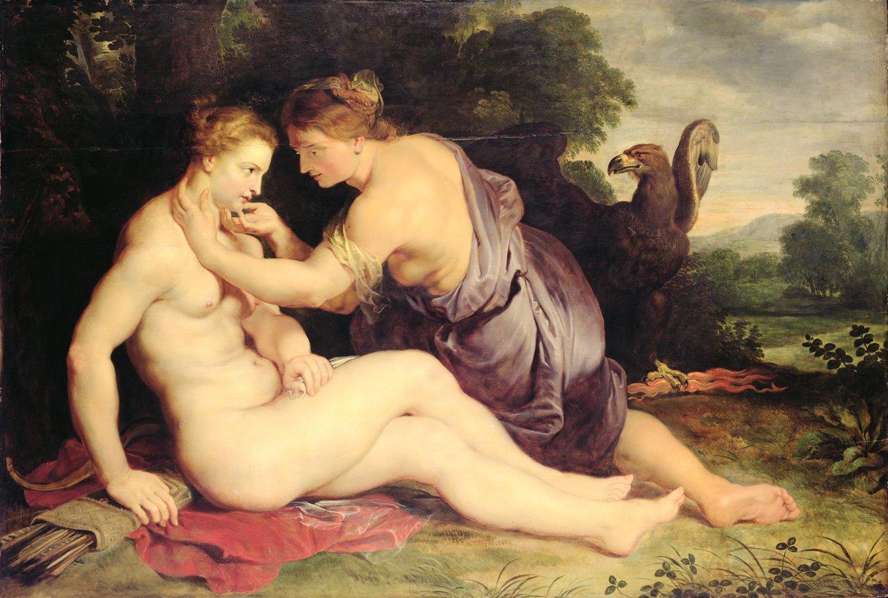 Jupiter og Callisto, 1613 (olie på eg) af Peter Paul Rubens