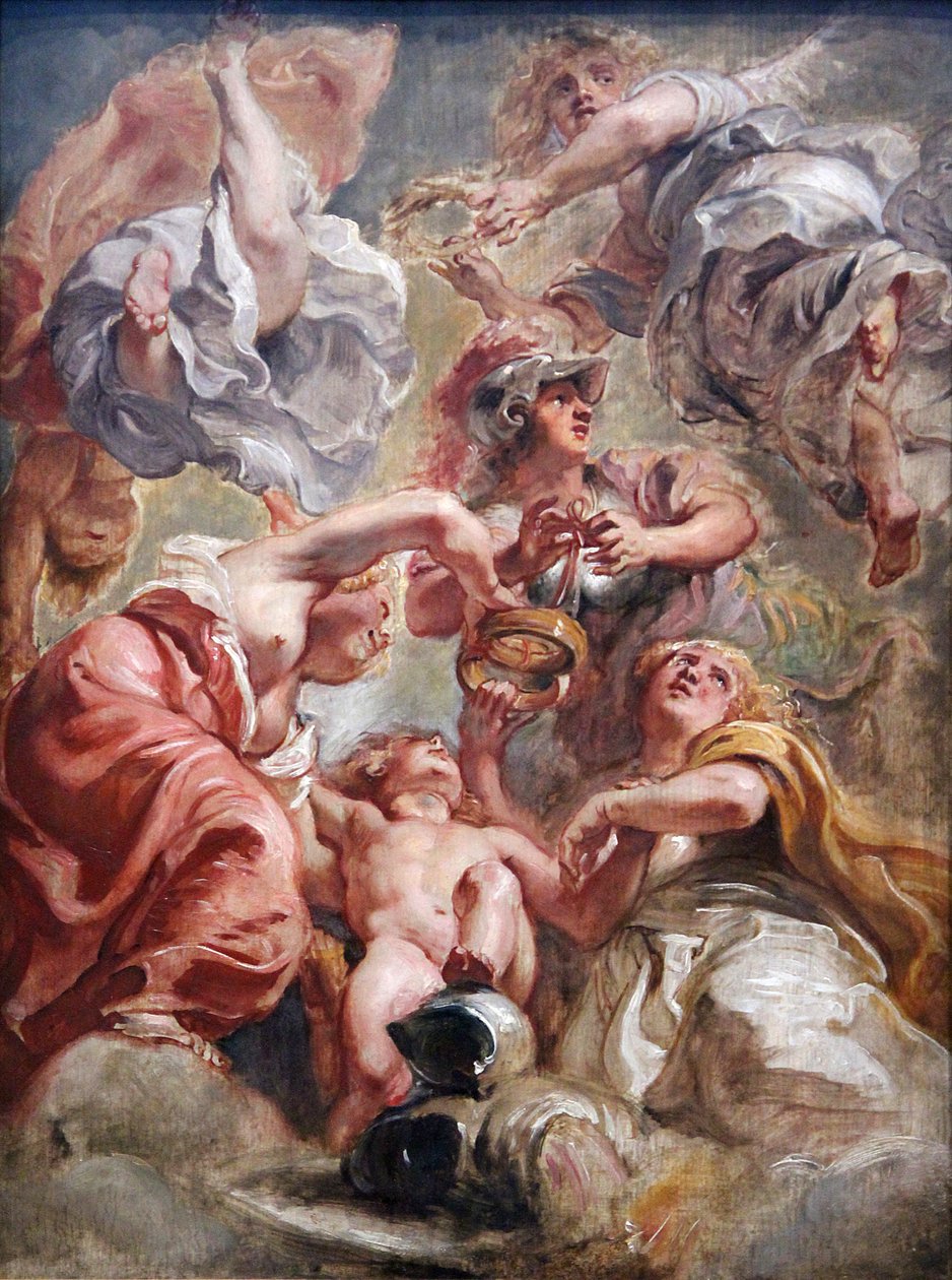 England og Skotland med Minerva og kærlighed af Peter Paul Rubens