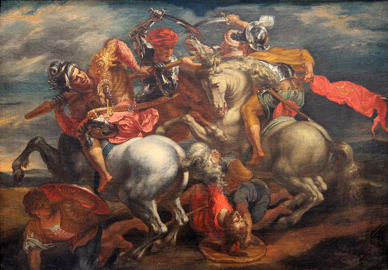 Slaget ved Anghiari (Kampen om standarden) af Peter Paul Rubens