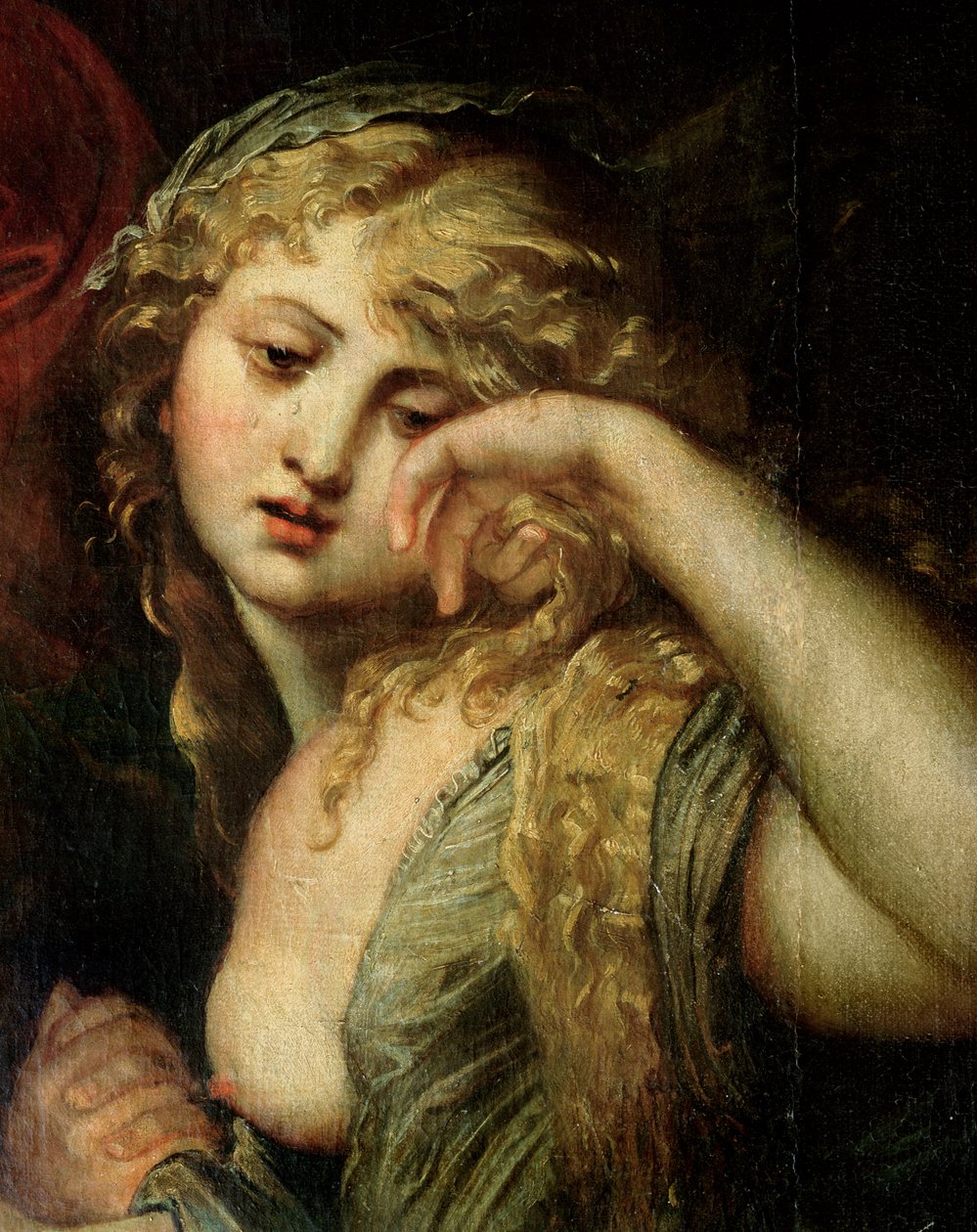 Mary Magdalene, detalje fra The Deposition, 1602 (se 230572) af Peter Paul Rubens