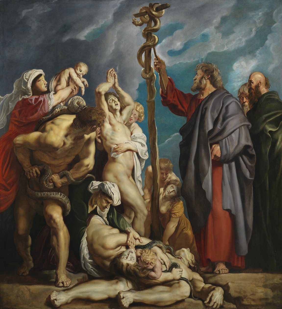 Moses and the Brazen Serpent, ca. 1609-10 (panel) af Peter Paul Rubens