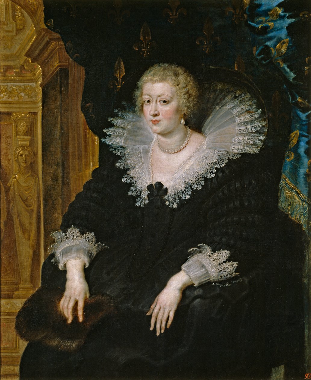Portræt af Anne af Østrig (1601-1666) af Peter Paul Rubens