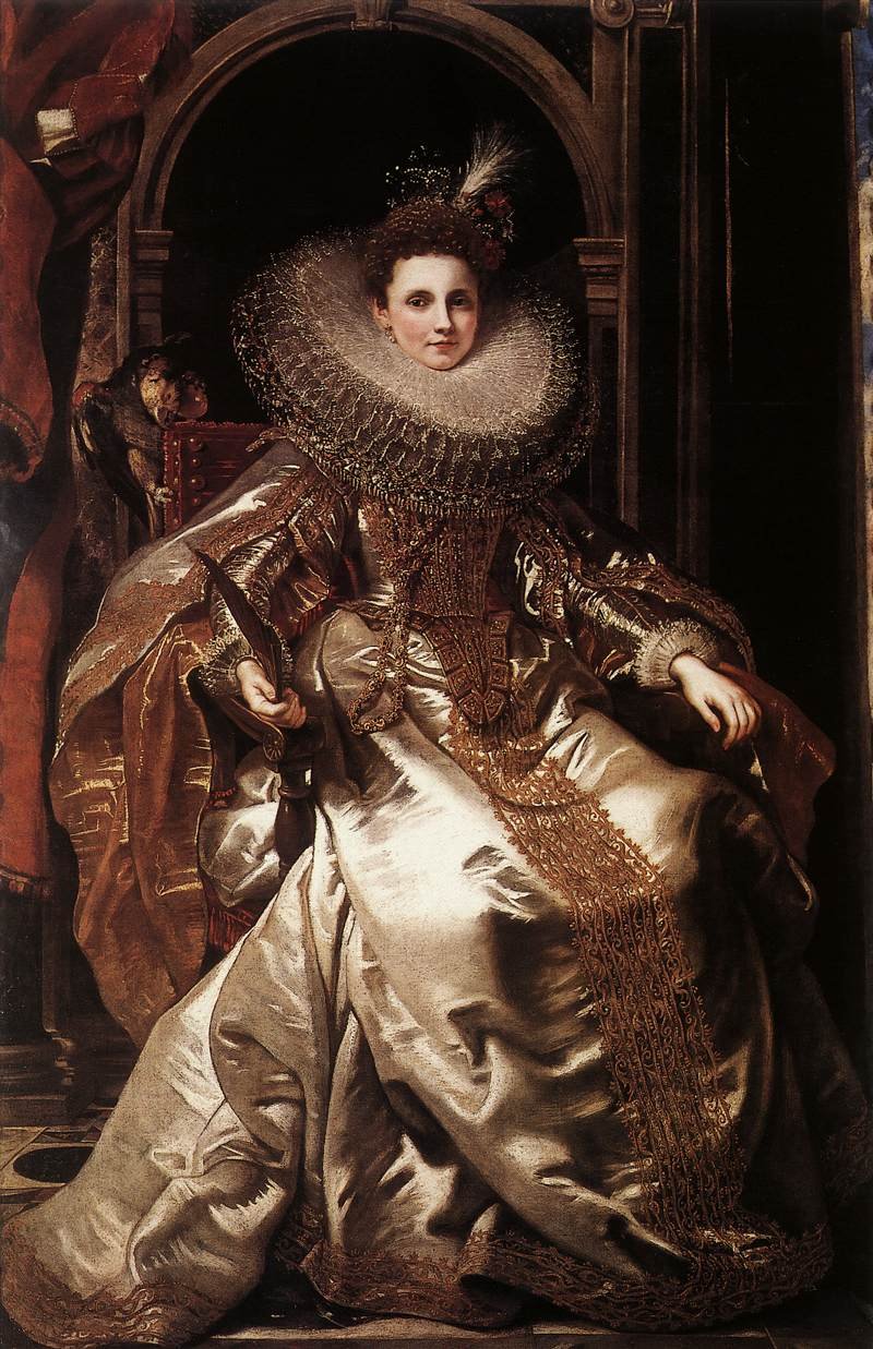 Portræt af Maria Serra Pallavicino af Peter Paul Rubens
