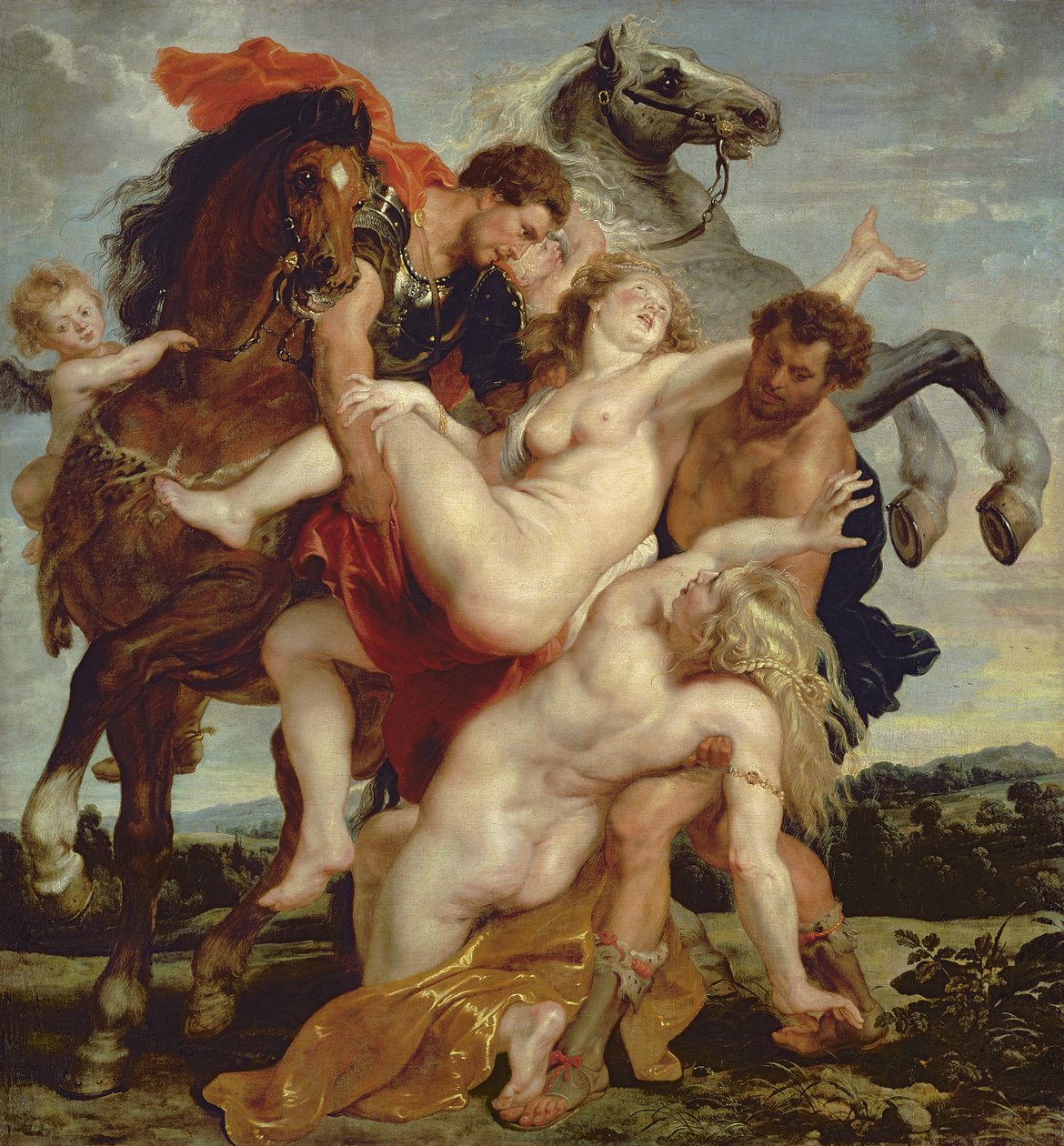 Voldtægt af Leucippus døtre af Peter Paul Rubens