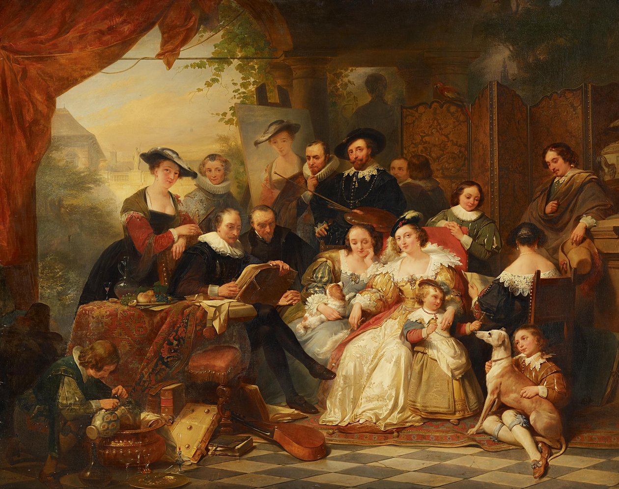 Rubens med sine lånere og familie af Peter Paul Rubens
