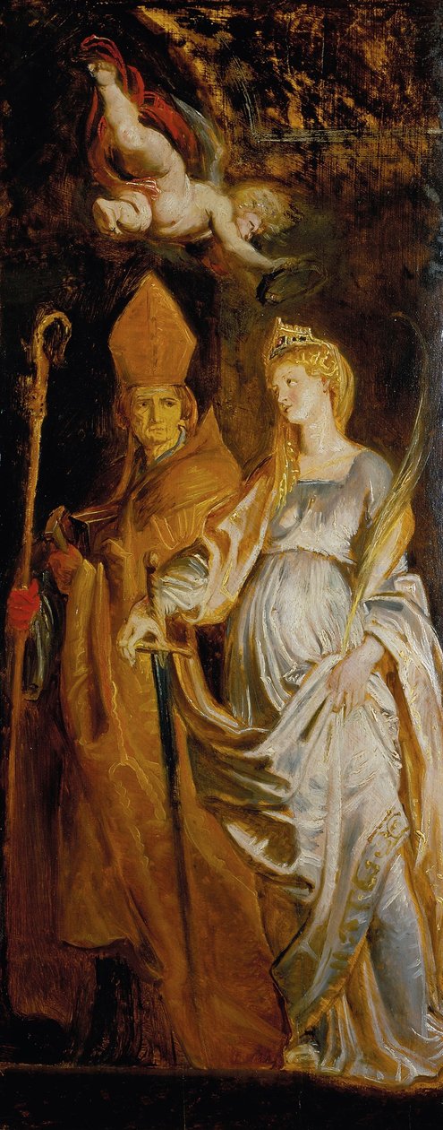 Hellige Amandus og Walburga; Hellige Katarina af Alexandria og Eligius af Peter Paul Rubens
