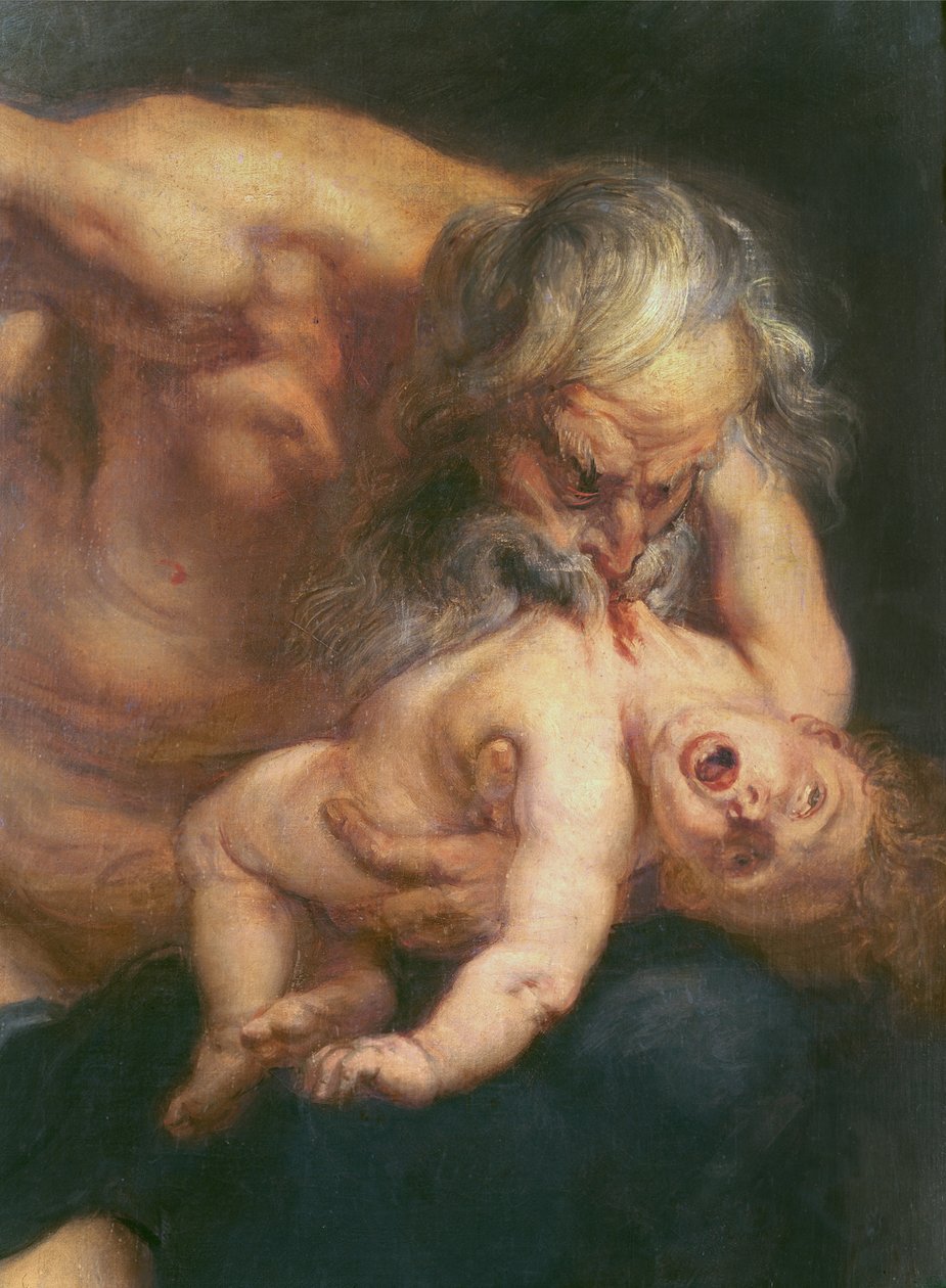 Saturn fortærer sin søn, 1636 (detalje af 36857) af Peter Paul Rubens
