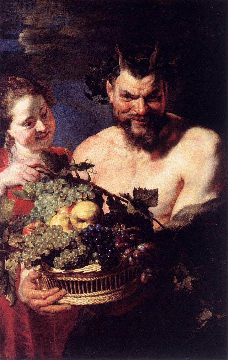 Satyr og pige af Peter Paul Rubens