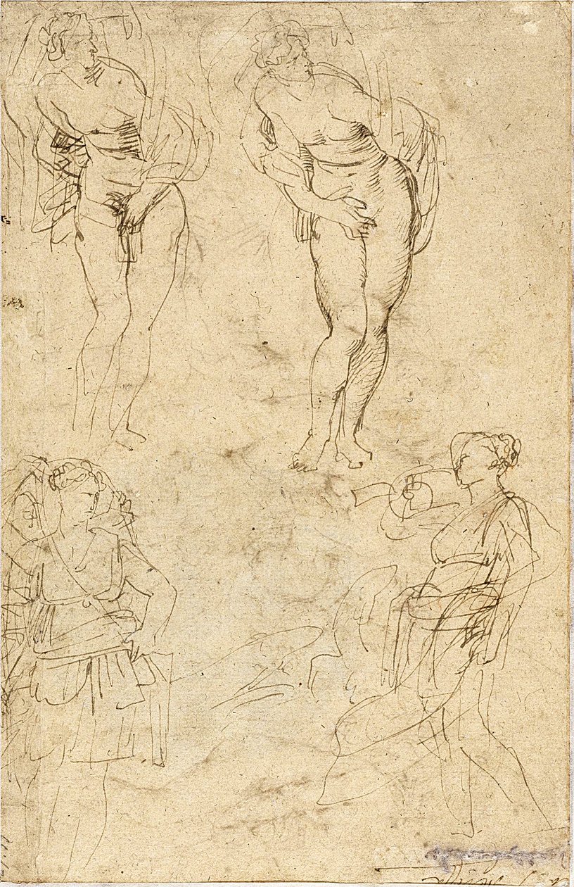 Skitser af Cecrops døtre af Peter Paul Rubens