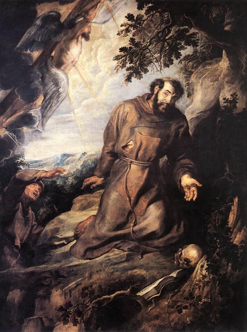 Sankt Frans af Assisi Modtager Stigmata af Peter Paul Rubens