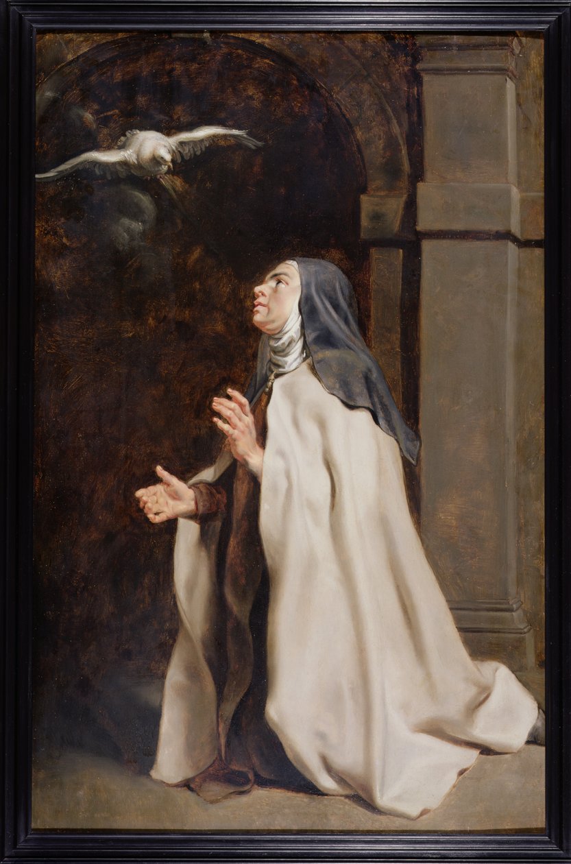 Teresa af Avilas syn af en due, ca.1614 af Peter Paul Rubens