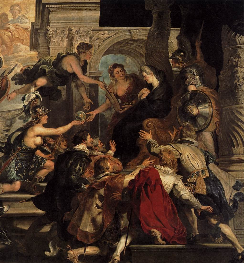 Apotheosen af Henry IV og proklamationen af regenten Marie de Médicis den 14. maj 1610 (detaljer) af Peter Paul Rubens
