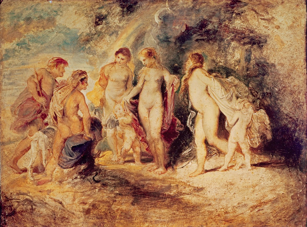 The Judgment of Paris, ca. 1599-1601 (olie på kobber) af Peter Paul Rubens