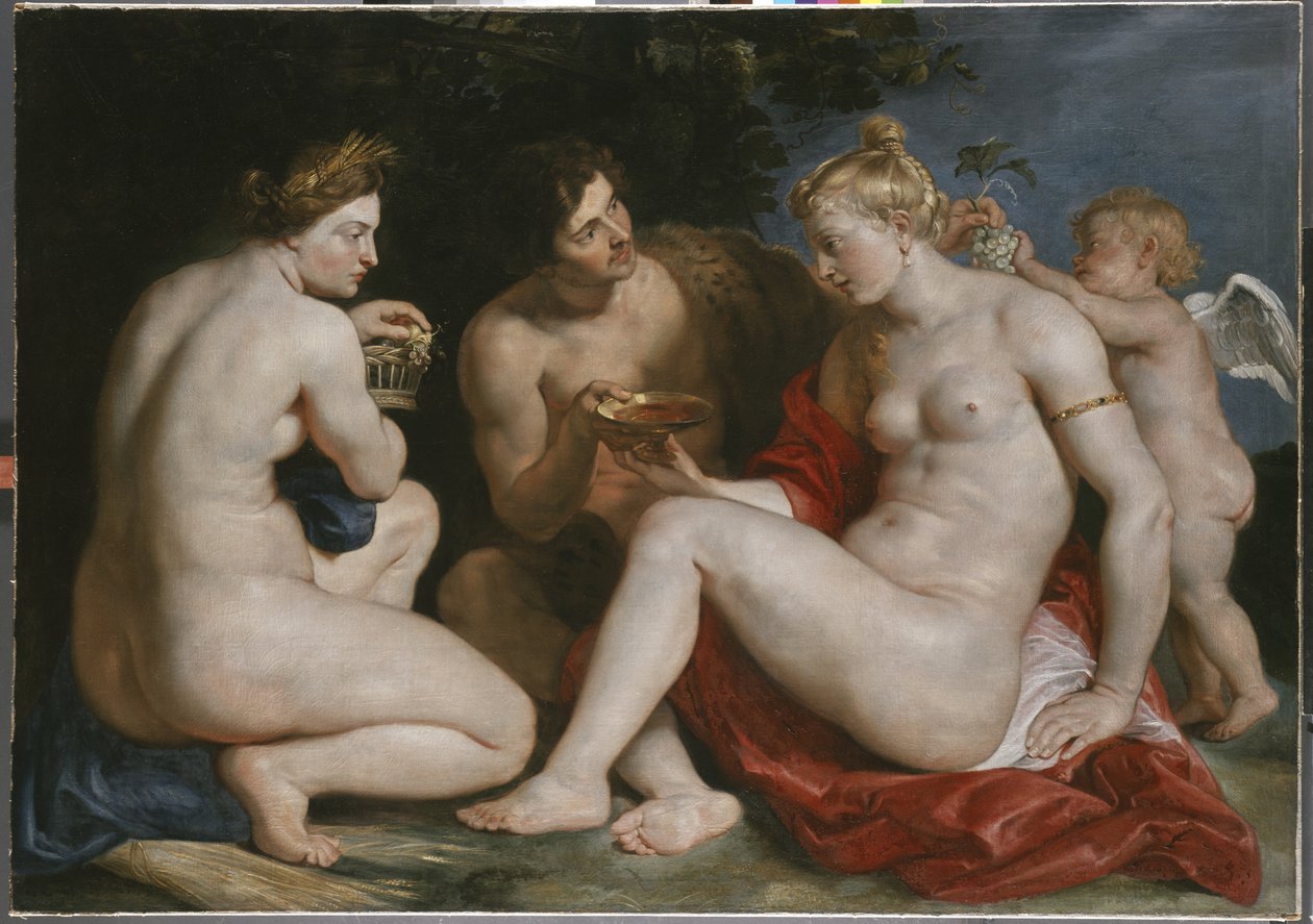 Venus, Kærlighed, Bacchus og Ceres, ca. 1612-13 af Peter Paul Rubens