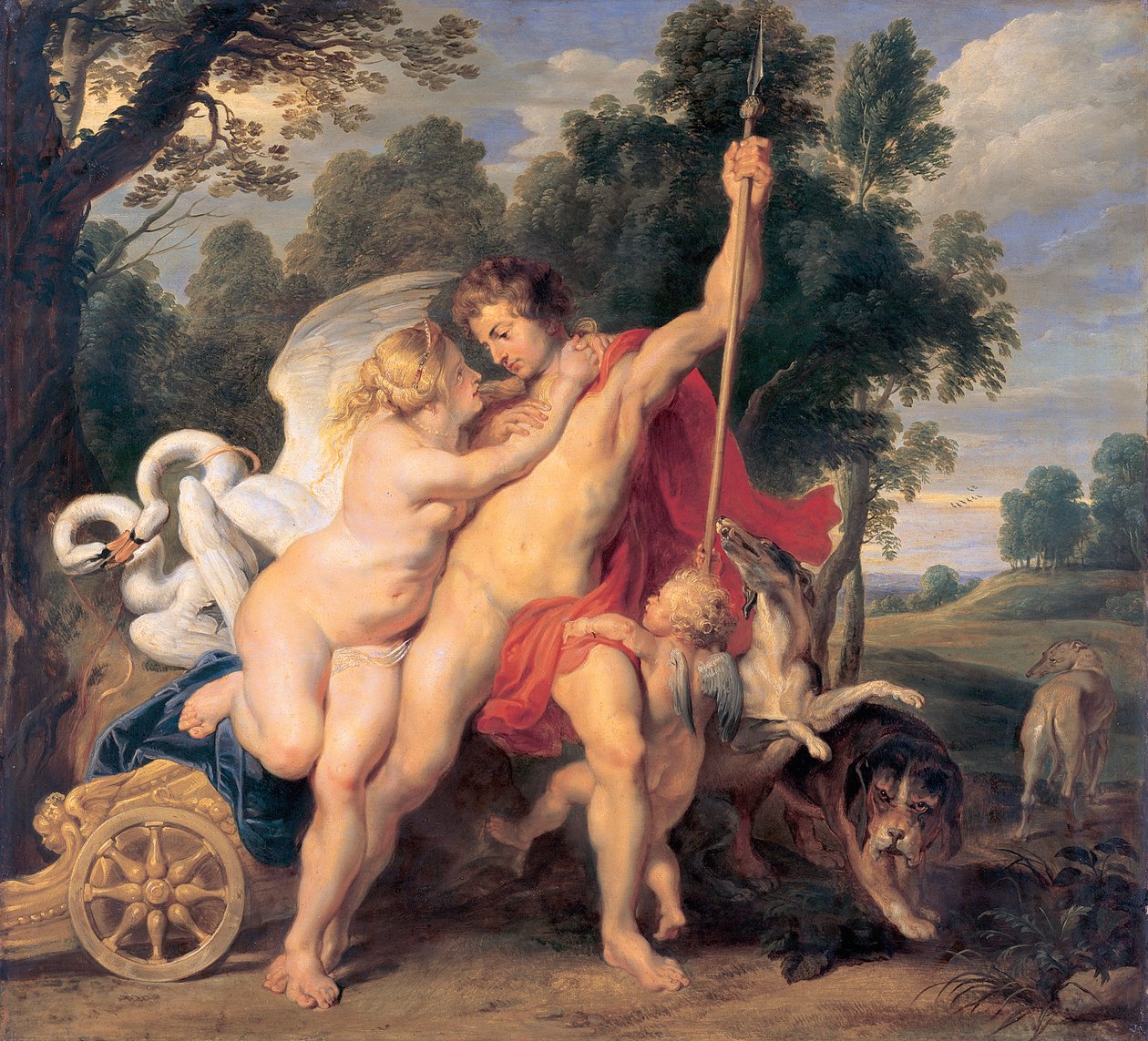 Venus og Adonis af Peter Paul Rubens