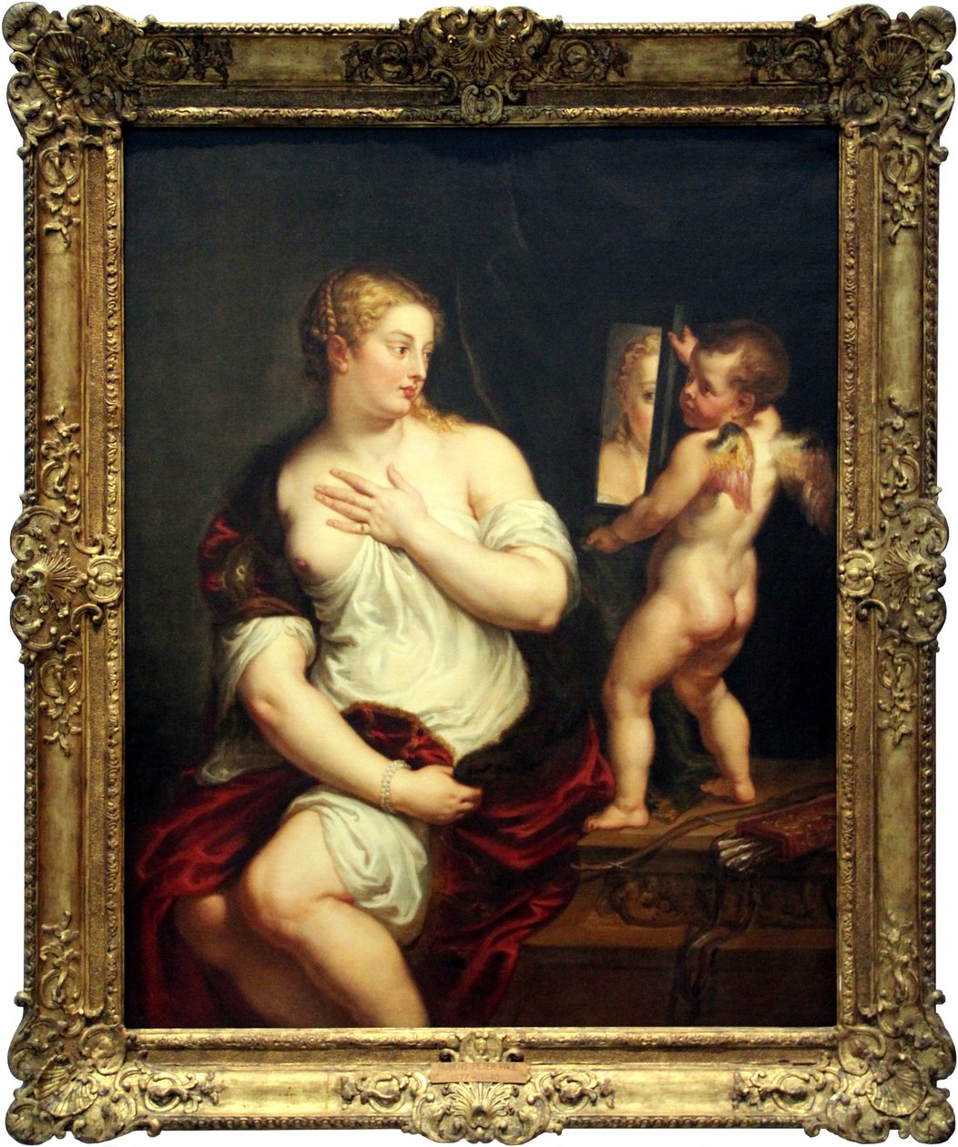 Venus og Amor holder et spejl af Peter Paul Rubens