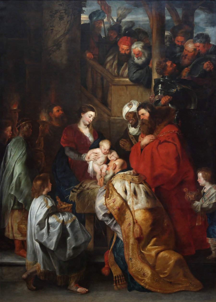 Tilbedelse af magi af Peter Paul studio of Rubens