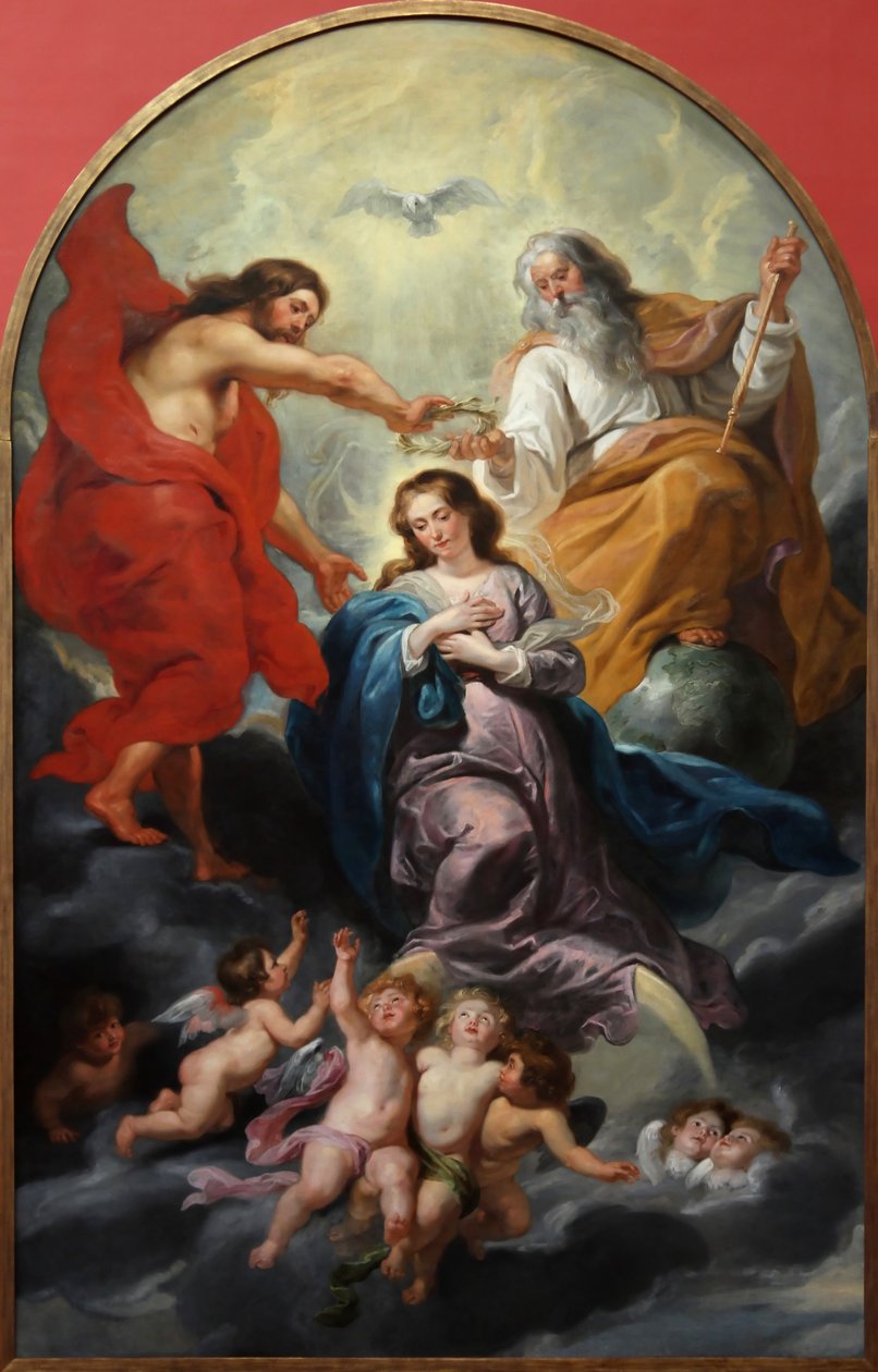 Jomfruens kroning af Peter Paul studio of Rubens