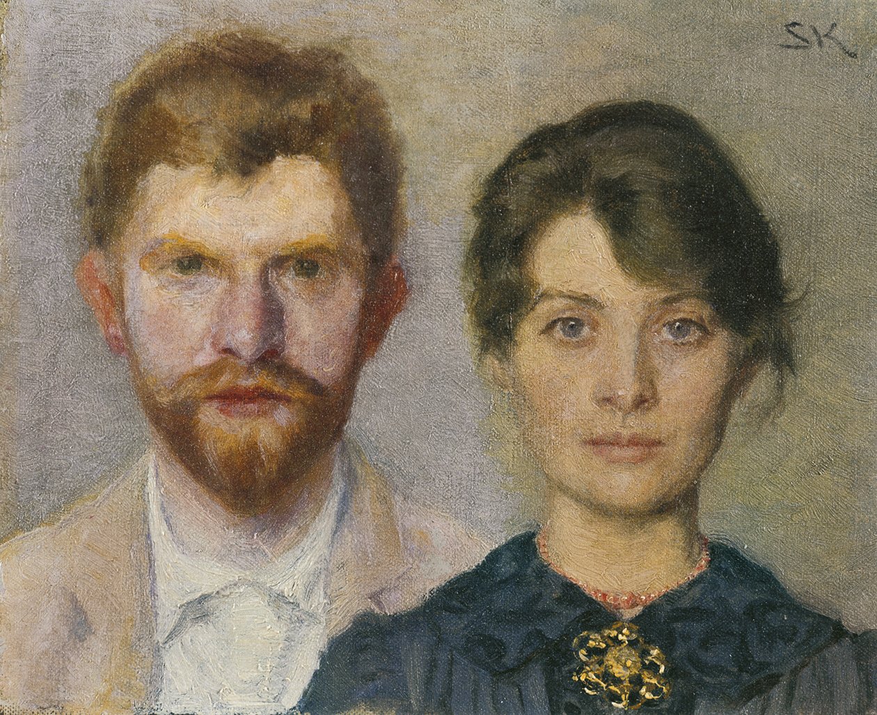 Dobbeltportræt af Marie og P.S. Kroyer af Peder Severin Krøyer