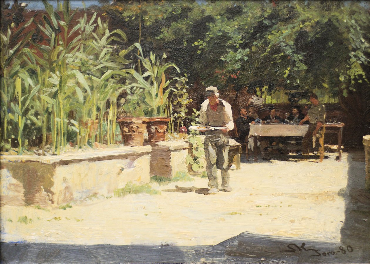 Haven i Albergo del Liri Sora af Peder Severin Krøyer