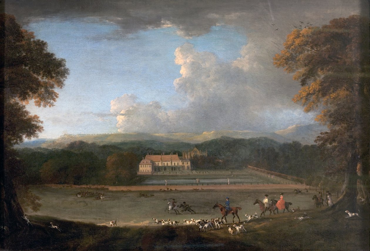 East View of Newstead Abbey, Nottinghamshire, 1726 af Peter Tillemans