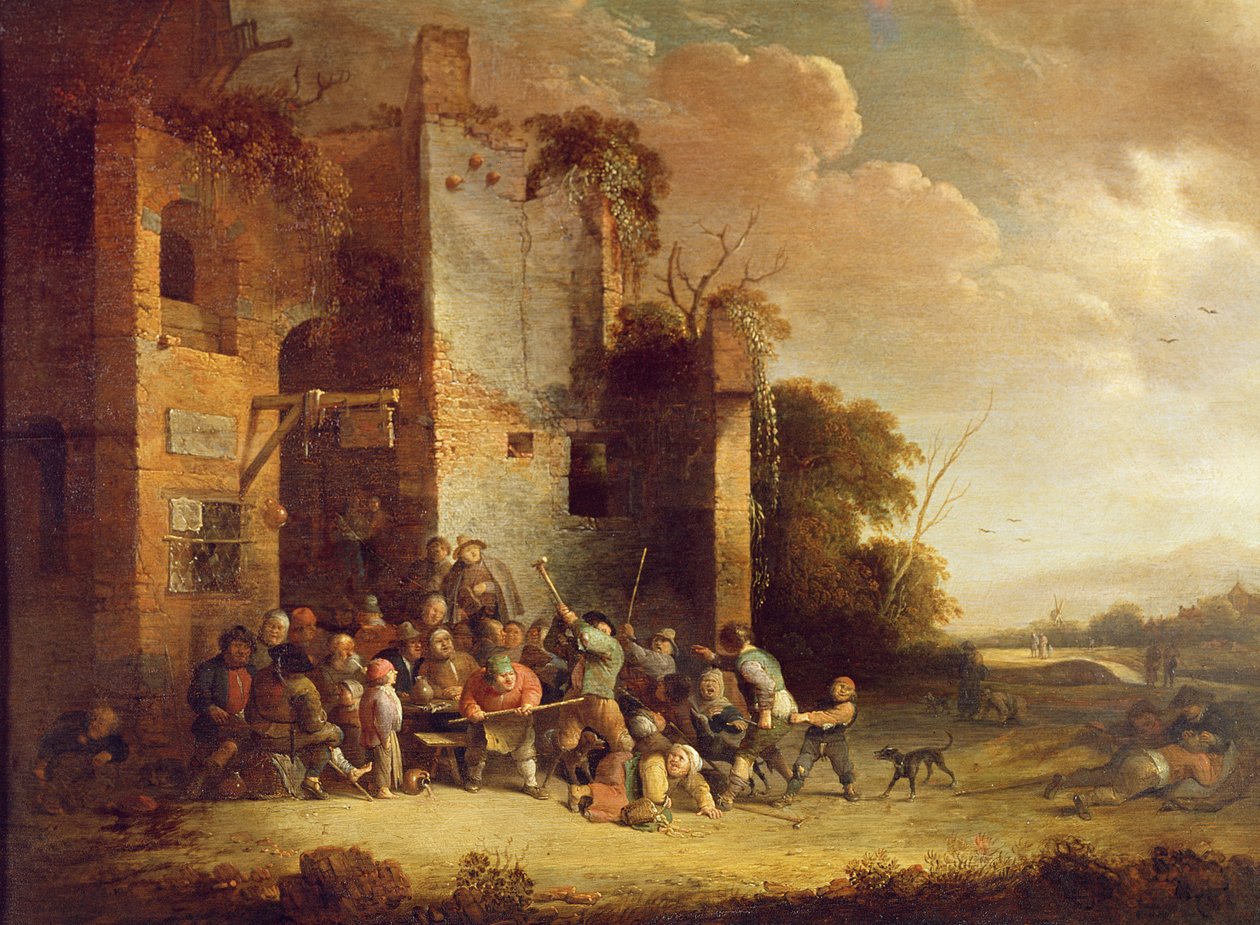 Hollandske boere skændes, 1600-tallet af Peter de Bloot