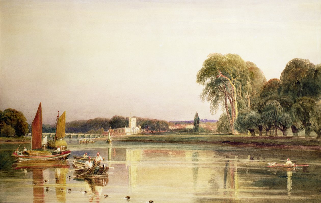 Cookham on Thames, Berkshire af Peter de Wint