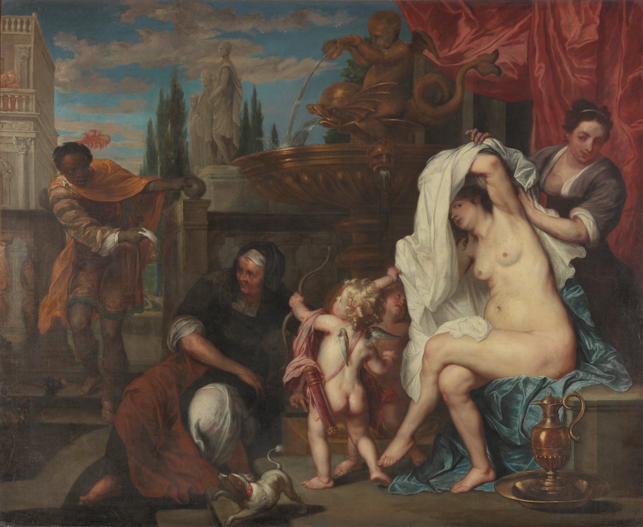 Bathsheba (olie på lærred) af Peter (1624 1677) Thys