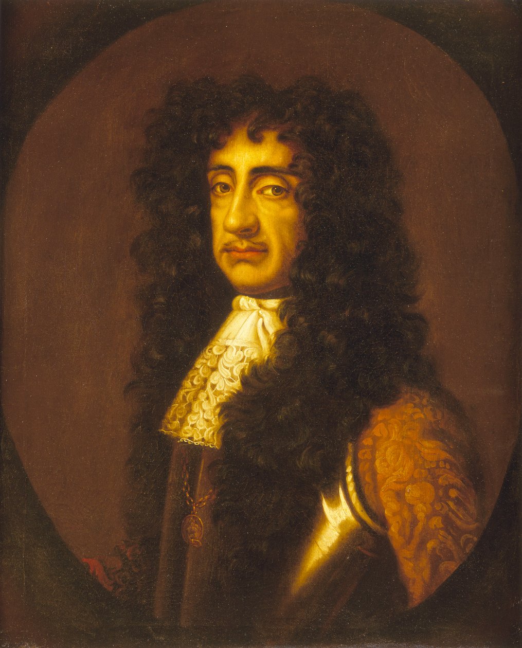 Charles II (1630-1685), ca. 1675 (oliemaleri) af Peter (after) Lely