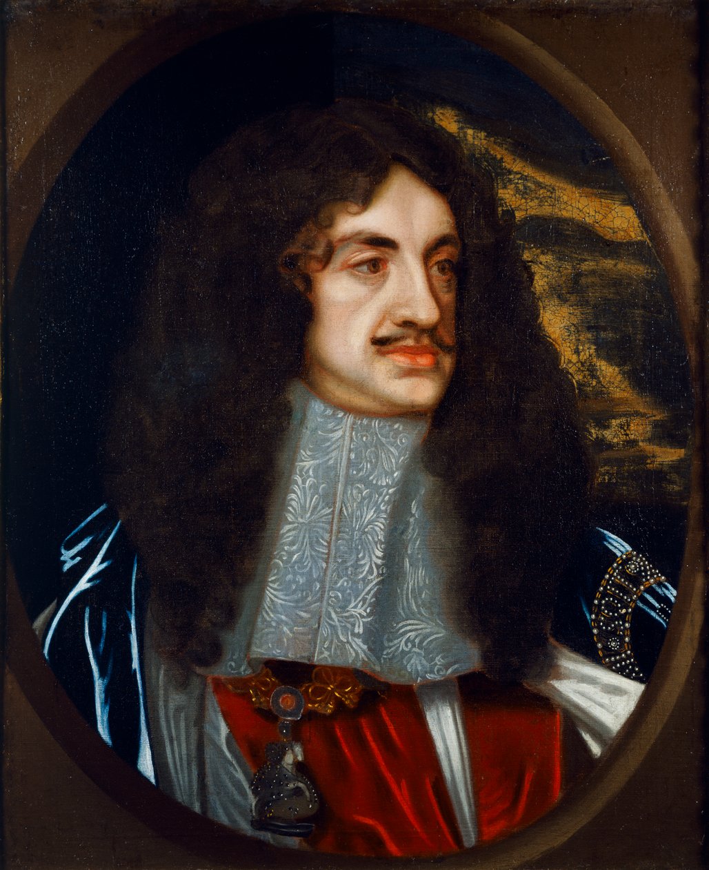 Portræt af James II (olie på lærred) af Peter (after) Lely
