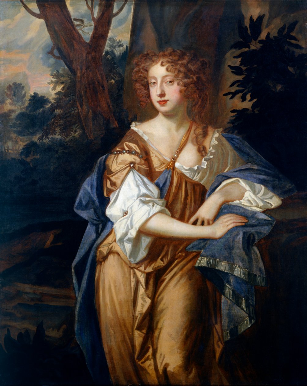 Susan Armine (olie på lærred) af Peter (after) Lely