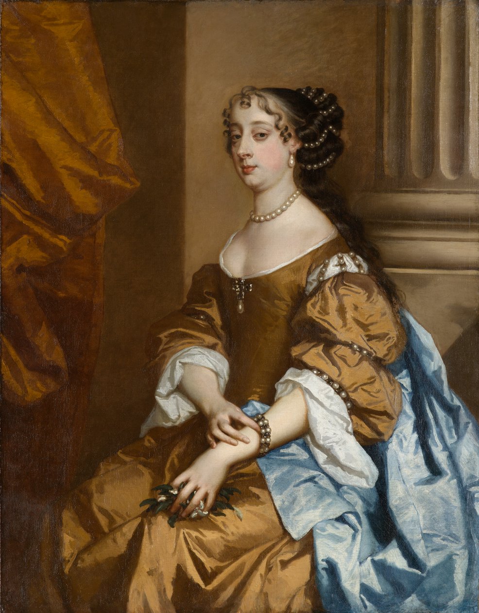 Barbara Villiers, senere hertuginde af Cleveland (1640-1709), ca. 1662-1665 (olie på lærred) af Peter (and studio) Lely