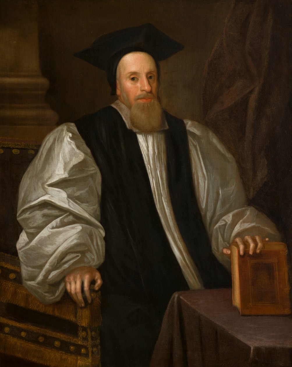 Portræt af John Bridgeman, biskop af Chester (1577-1652), ca. 1638-52 (olie på lærred) af Peter (attr.to) Lely