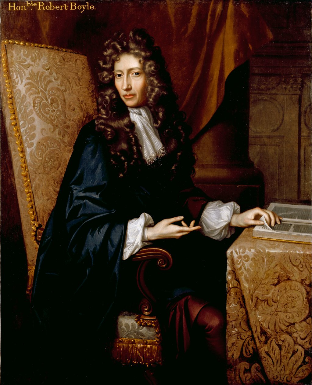 Portræt af Robert Boyle, ca.1689 (olie på lærred) af Peter (school of) Lely
