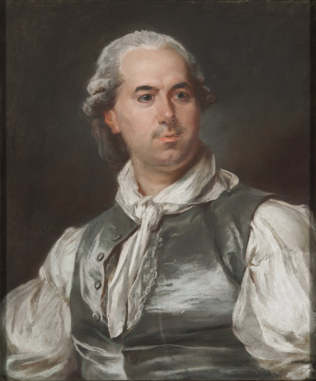 Portræt af Hubert Robert (1733-1808), af Hall, Peter Adolf (Pierre Adolphe) (1739-1793). Gouache på papir. Mål: 63,5x52,5 cm. Nationalmuseum Stockholm af Peter Adolf Hall