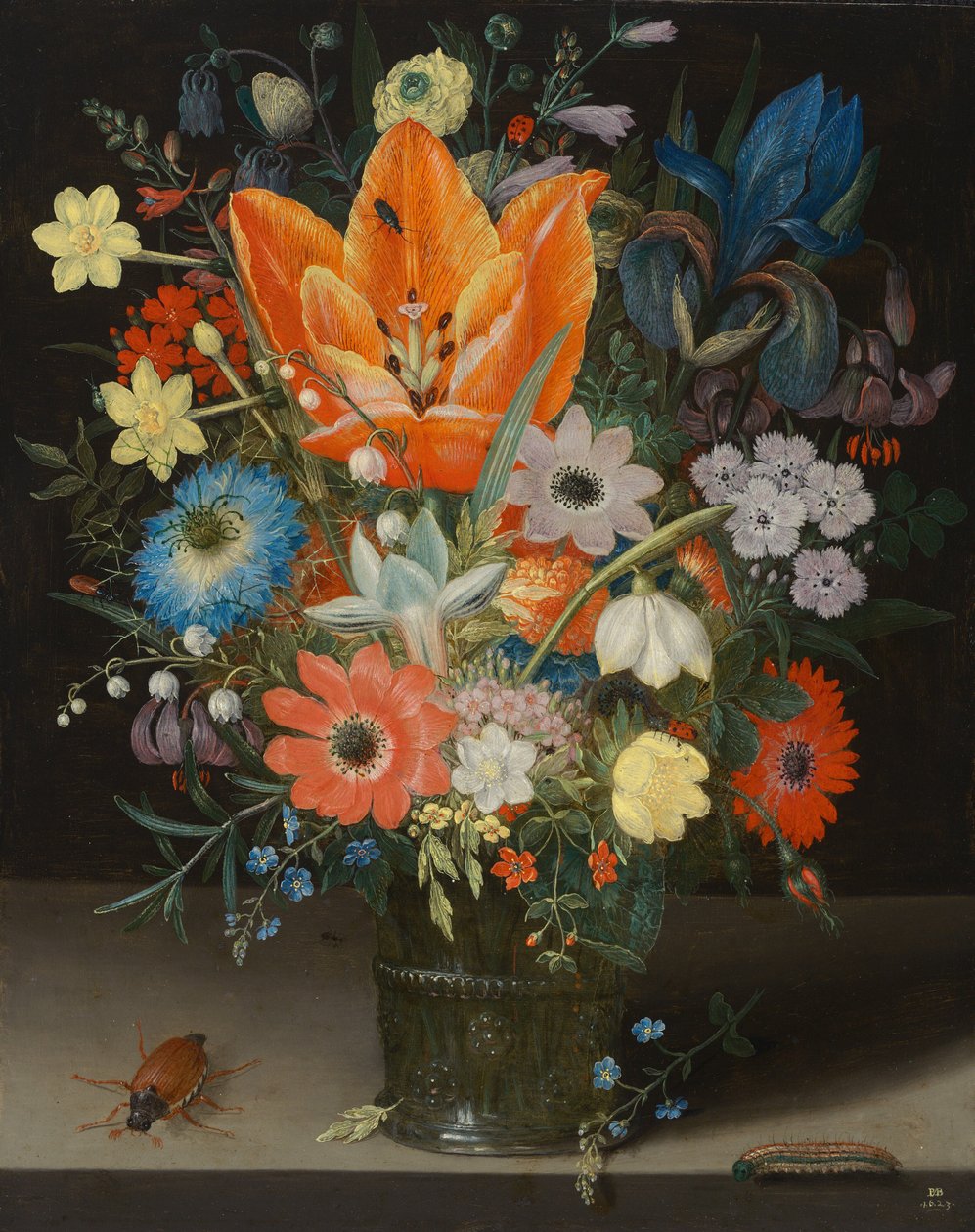 Stilleben med Iris, 1623. af Peter Binoit