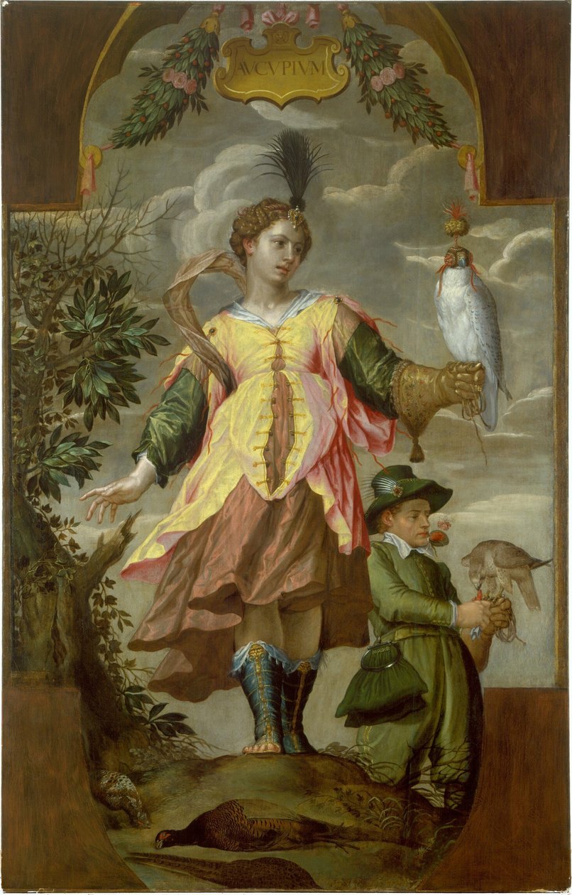 Aucupium - Allegori om fuglejagt af Peter Candid