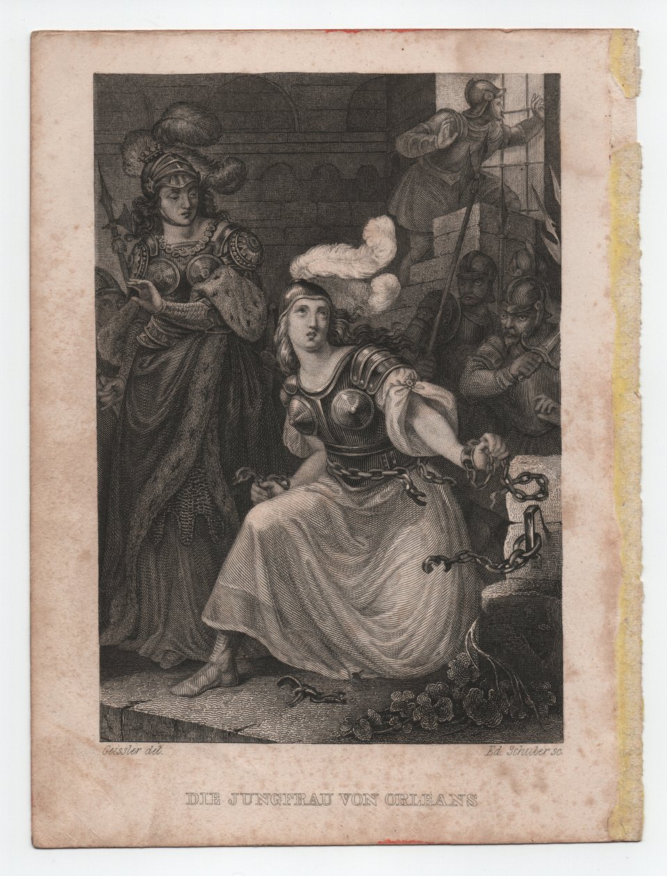 Jomfruen af Orleans, ca. 1840 (kobberstik) af Peter Carl Geissler