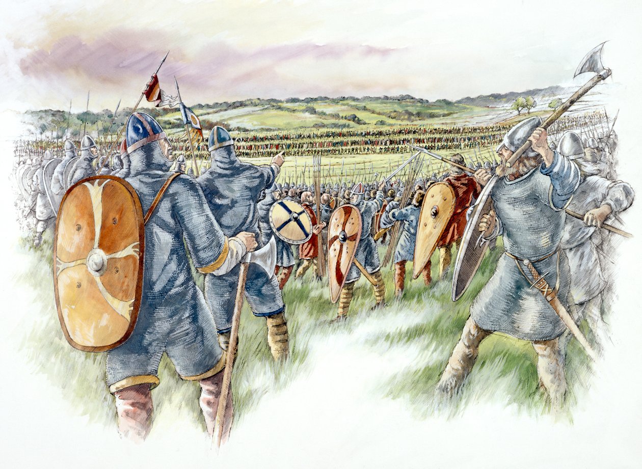 Slaget ved Hastings, 1066, c1990-2010 af Peter Dunn