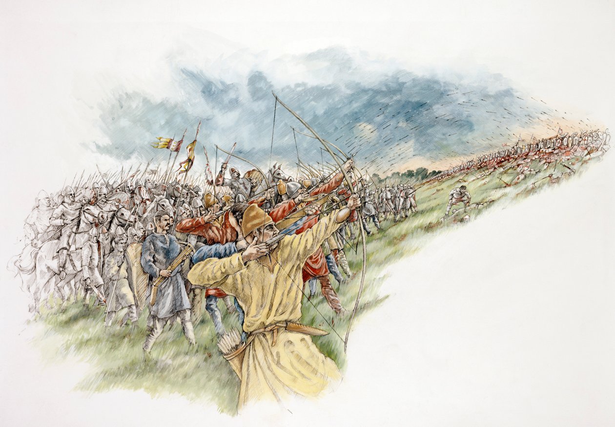 Slaget ved Hastings, 1066, c1990-2010 af Peter Dunn
