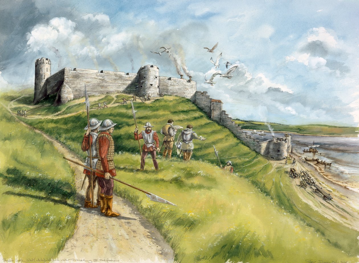 Berwick Castle, 1500-tallet, c1990-2010 af Peter Dunn