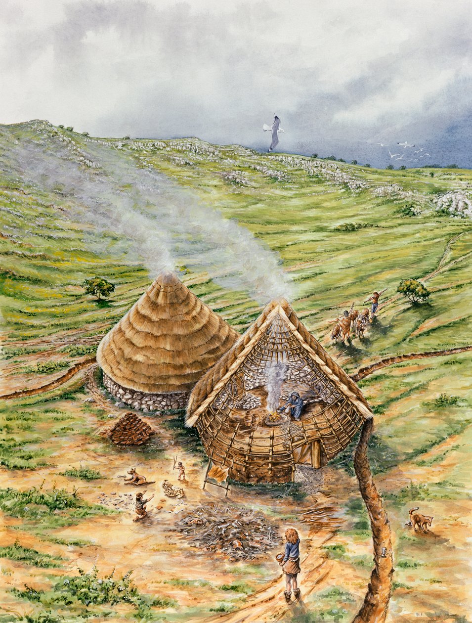 Brean Down, c3200-600 f.Kr., c1990-2010 af Peter Dunn
