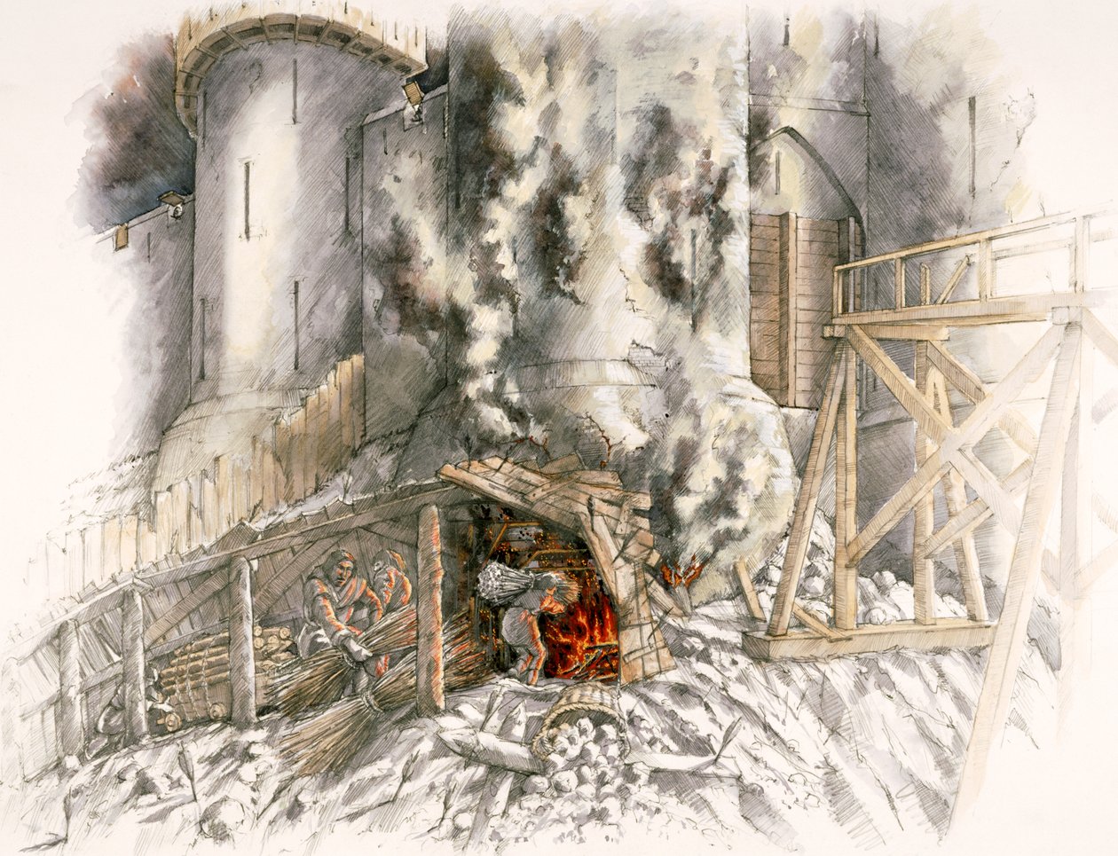 Dover Castle belejring, 1216, c1990-2010 af Peter Dunn