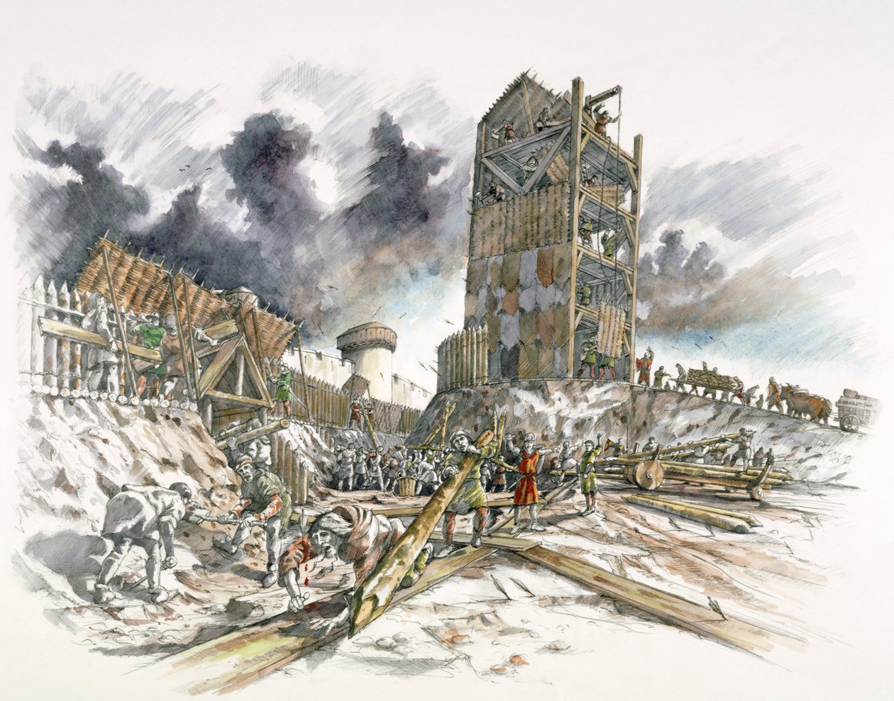 Dover Castle belejring, 1216, c1990-2010 af Peter Dunn
